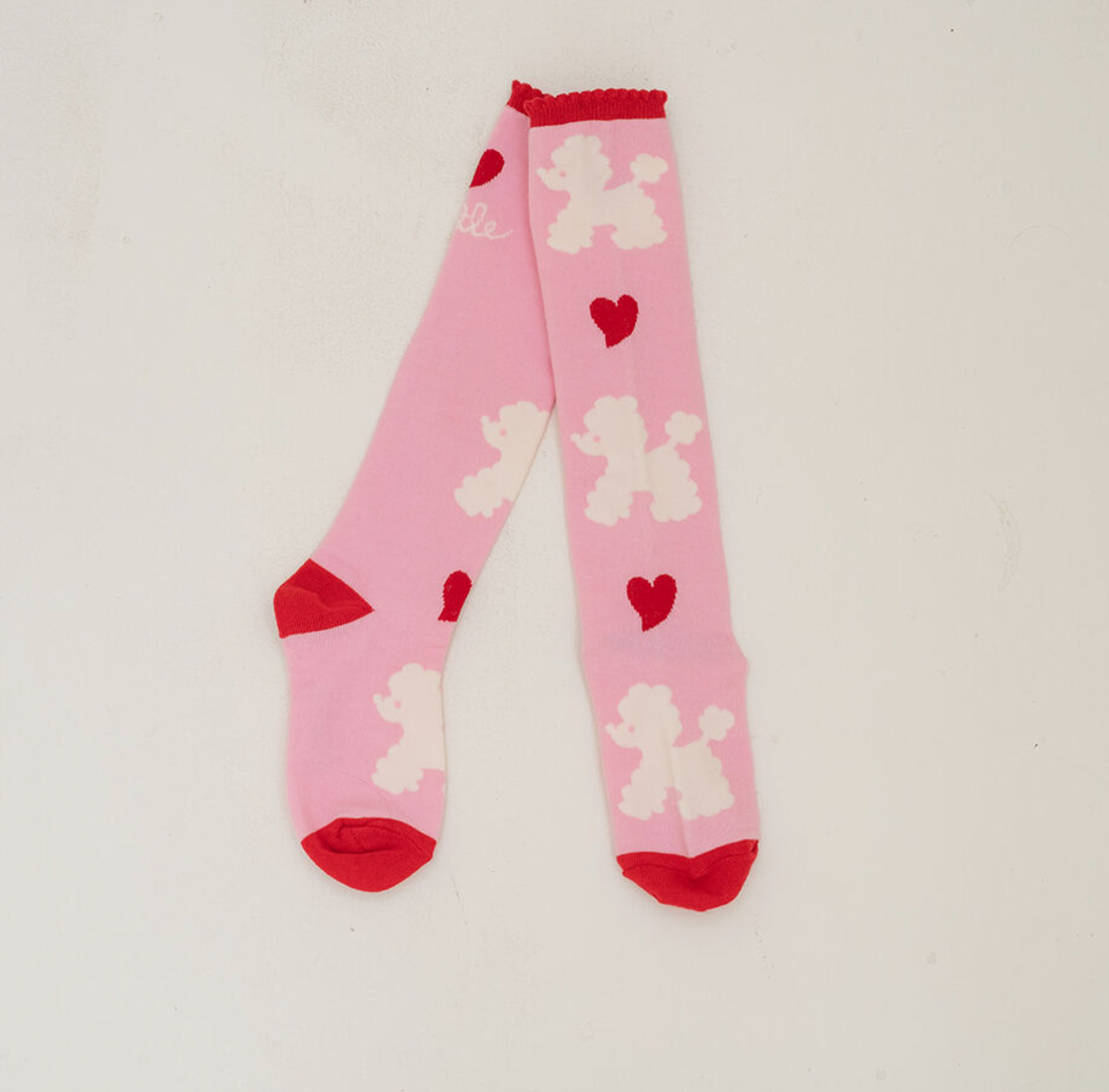 poodle ribbon socks set